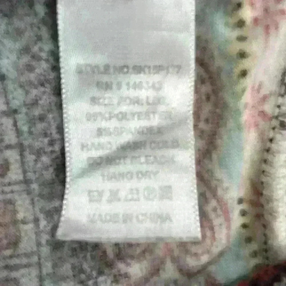 Shosho Womens L/XL Multicolor Boho Maxi Skirt High Waist Soft Stretchy Geometric - Picture 7 of 9